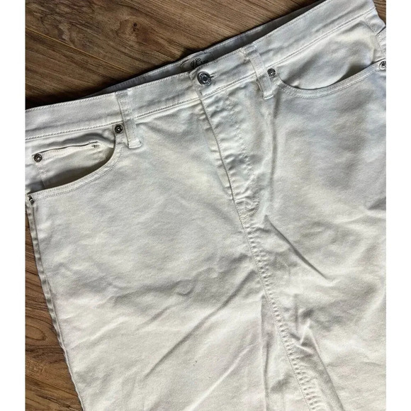 J. Crew Trademark White Denim Skirt Size 31 Frayed Hem Style #C3299 Women’s - Picture 4 of 8